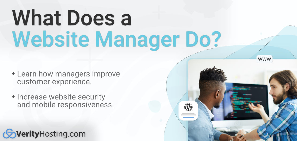 What does a website manager do